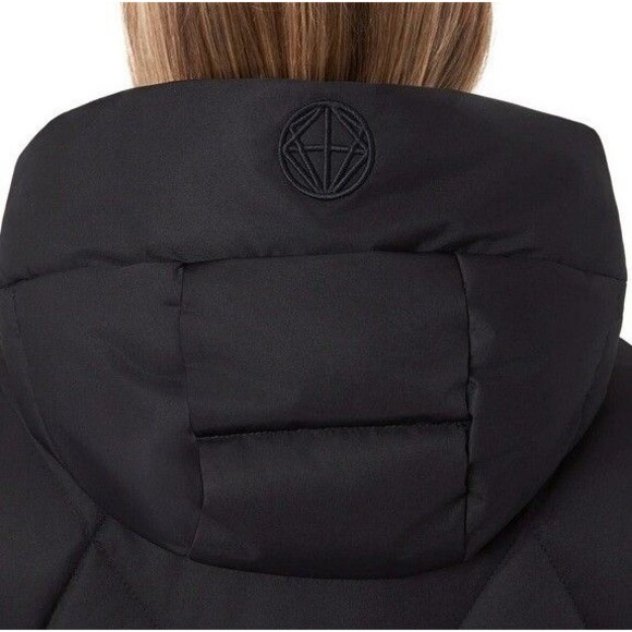 Mondetta Diamond Quilted Down Parka Long Length Black Small - Picture 4 of 8
